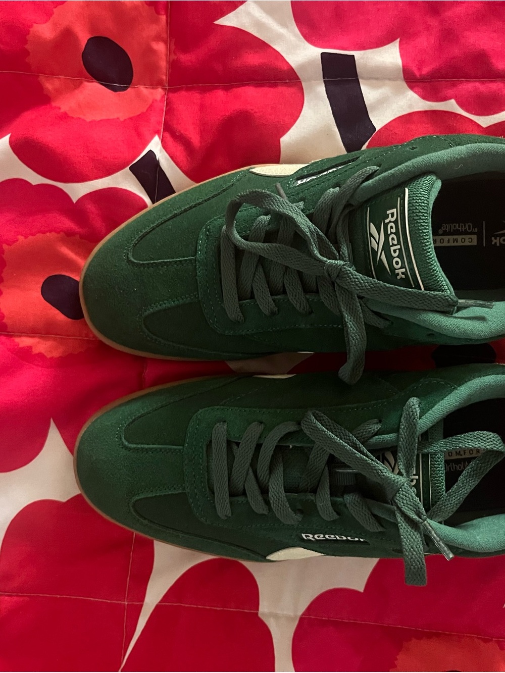 Reebok Green Suede Low-Top Sneakers - Picture 5 of 6